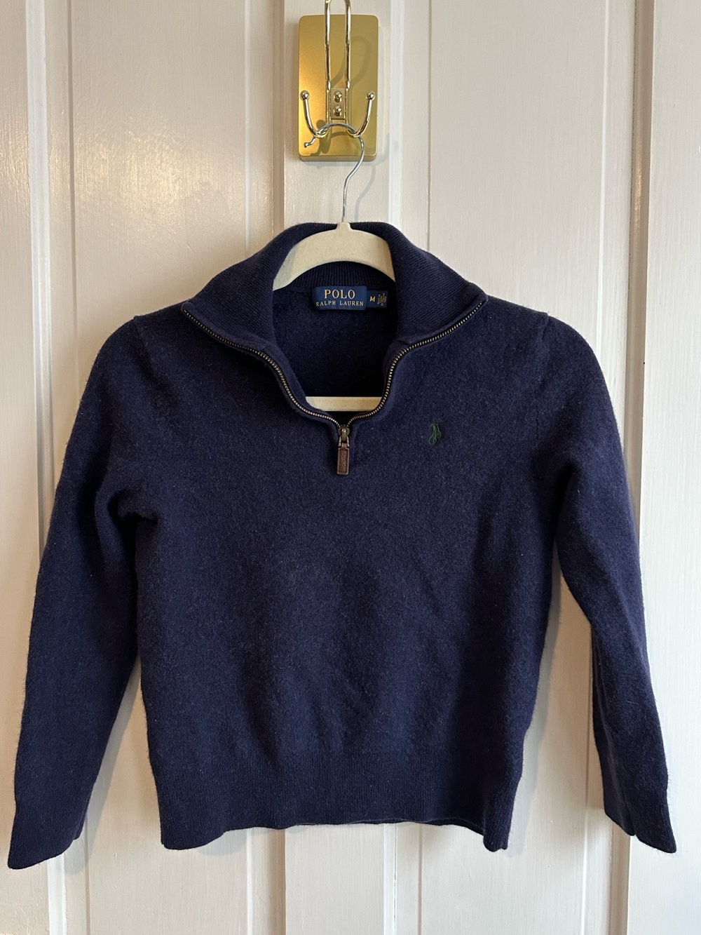 Polo by Ralph Lauren Boys Navy Half-Zip Sweater